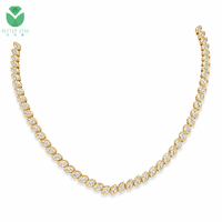 Collier avec pendentif en diamant de laboratoire de couleur D, taille marquise personnalisée, or jaune 14 carats, certifié IGI, bijoux de luxe élégants pour femmes