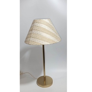 Ikat โคมไฟผ้าสีเบจขนาดเล็กโคมไฟสีเบจที่ทันสมัยการออกแบบที่หรูหรากรอบแสงเรืองแสงอ่อนสำหรับโคมไฟ coolie เฉดสี - Product Image 1