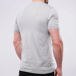 Camiseta de algodón 100% de alta calidad, ropa de calle con cuello en V, ajuste Regular, camiseta de diseño de cuello redondo personalizable para hombres - Product Image 2