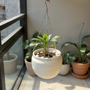 Support de plante suspendu en métal en gros | Support de pot de fleur suspendu à la chaîne pour intérieurs - Product Image 5