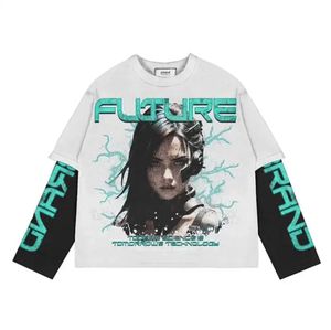 เสื้อยืดแขนยาวผ้าฝ้าย100% รุ่นเฮฟวีเวตพิมพ์ลายกราฟิก - Product Image 1