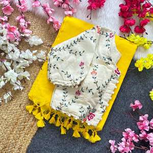 Sarees de Algodón Khadi Exclusivos de Artriddhs Blousewala, Estilo Casual, Venta al por Mayor en India - Product Image 1