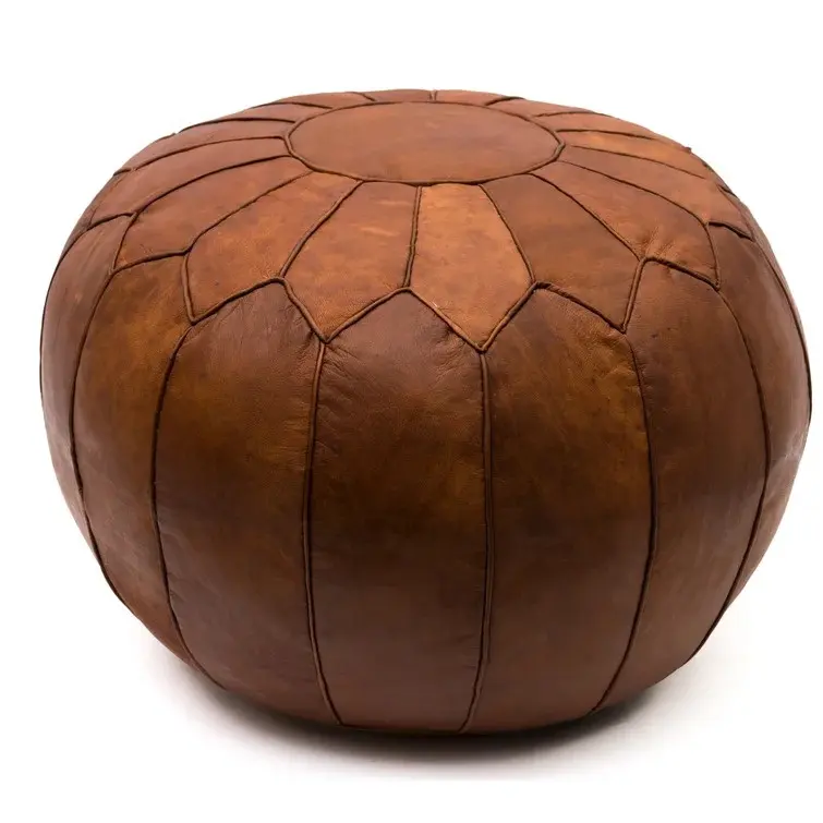 Top Quality Moroccan Pouf Customized Modern Footstool Round Ottoman Pouf for Home Decor at Wholesale Price for Export