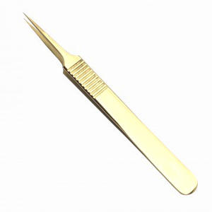 Pinzas de extensión de pestañas con agarre de fibra en pinzas de pestañas de acero inoxidable de color personalizado - Product Image 6