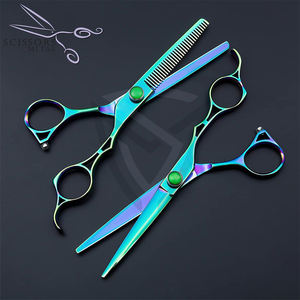 Tijeras de Peluquería Profesionales al por Mayor, Tijeras de Corte de Pelo de Acero Inoxidable Negras para Salón - Product Image 4