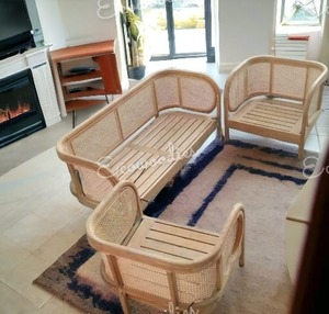 Juego de sofá de mimbre de diseño moderno y creativo, conjunto de 3 sofás de ratán de patio para balcón, hotel, exterior - Product Image 4