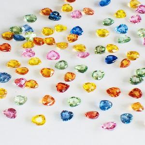 Forme de coeur multi-saphir naturel Qualité AAA avec origine Kanchanaburi Prix raisonnable Certifié IGI - Product Image 1