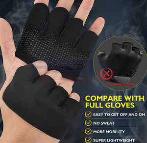 Guantes de Levantamiento de Pesas Unisex de Neopreno de Alta Calidad, Transpirables, con Agarre Extra, Ligeros, Cierre de Tirón, Personalizables para Gimnasio - Product Image 5