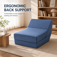 Canapé-lit modulaire pliable 3 en 1 convertible en chaise longue |   Canapé compact pour économiser de l'espace, pour salon et chambre à coucher