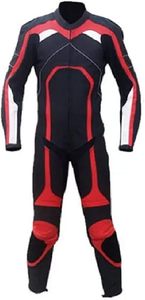 Combinaison de course personnalisée de haute qualité dernier style veste de moto en cuir véritable respirant imperméable OEM équipement de course en deux pièces - Product Image 2