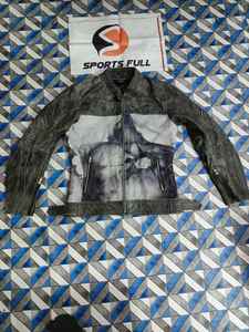 Veste en cuir PU vintage décolorée légère et imperméable personnalisée pour hommes et femmes avec imprimé animal - Product Image 5