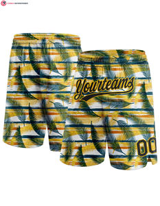 Authentique short de basket-ball personnalisé noir blanc motif 3D décontracté tricoté Board Shorts broderie respirant taille élastique - Product Image 4