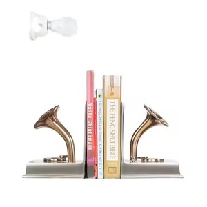 Modern Black Metal Bookend <b>Set</b> For Home And Office Decorative Book Holder Adds Bold Minimal Elegance To <b>Shelves</b> And Decor - Product Image 5