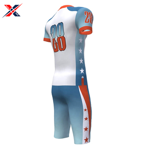 Uniforme de fútbol americano de poliéster 100% de tamaño personalizado para adultos, conjuntos cortos transpirables duraderos, juego deportivo impreso por sublimación - Product Image 5