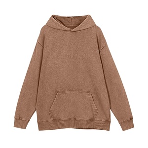Pull à capuche surdimensionné lourd vintage pour homme, vêtement streetwear à carreaux personnalisable pour l'hiver - Product Image 6