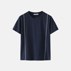 Conjunto de camiseta y pantalones cortos transpirables de tela de rizo de verano para hombre, chándal informal sólido, Color menta - Product Image 5