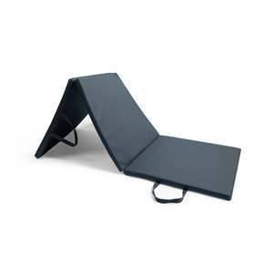 Tapis d'exercice pliable en PVC Stag Iconic, 5 cm d'épaisseur, 183x61 cm, bleu, antidérapant, unisexe, portable avec poignée de transport - Product Image 6