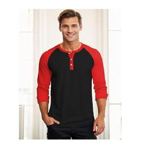 Nueva camiseta de Jersey de algodón 100% de cuello redondo de manga larga de color sólido de alta calidad disponible de precio de fábrica de Bangladesh - Product Image 3