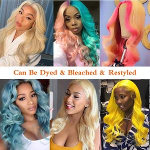 Peluca con malla frontal de onda de cuerpo rubio miel 13x4 180% <span class=keywords><strong>Destiny</strong></span> cabello humano brasileño estilo largo recto con Base de encaje suizo - Product Image 4