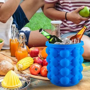 Molde para cubitos de hielo Myrva, cilíndrico, de silicona, apto para alimentos, resistente al congelador, capacidad de 120 ml, para uso en bares y vinos - Product Image 3