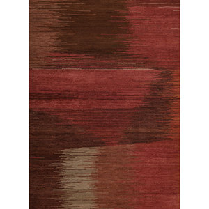 Alfombra de Lana Anudada a Mano Kavi, Colección Afterglow, Patrón Abstracto Rojo y Naranja para Uso Doméstico EPRM-07 - Product Image 3
