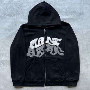 เสื้อฮู้ดดี้ผู้ชายปักลาย 3 มิติ คุณภาพสูง สำหรับงานพิมพ์นูน สตรีทแวร์แบบปรับแต่งได้ เสื้อผ้าฤดูหนาวระบายอากาศได้ดี - Product Image 4