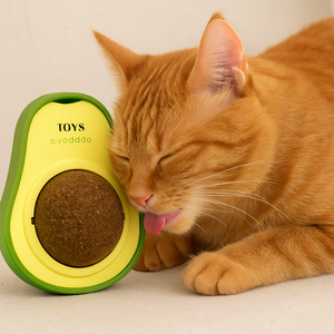 100% Bola de hierba gatera en forma de aguacate Natural OEM juguete interactivo para mascotas para gatos alivio del estrés Playtime suplemento de cuidado de la salud - Product Image 6