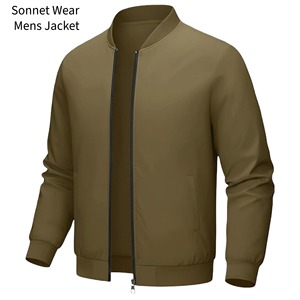 <b>Mens</b> <b>Lightweight</b> Full Zip <b>Jacket</b> with Stand Collar Soft Breathable - Product Image 2