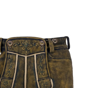 Services OEM, prix raisonnable, shorts bavarois en cuir pour hommes, décontractés, coupe droite, design personnalisé, streetwear, respirants, écologiques - Product Image 5
