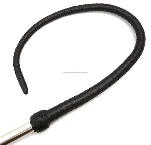 Flogger Bullwhip avec poignée confortable, fouet BDSM en cuir tressé de 35 pouces, fouets authentiques - Product Image 2