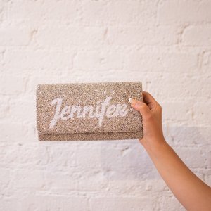 กระเป๋าคลัทช์สำหรับเจ้าสาวประดับลูกปัดลายดอกไม้ผ้าซาตินซับในแม่เหล็กสำหรับงานเลี้ยงตอนเย็นแฟชั่นตามสั่ง - Product Image 2