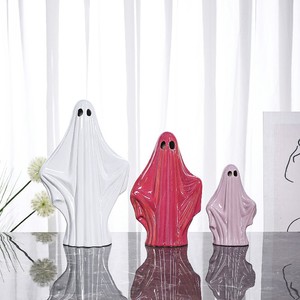 Figura de Fantasma de Cerámica Hecha a Mano para Halloween, Decoración Gótica para el Hogar, Escritorio, Decoración de Interiores - Product Image 1