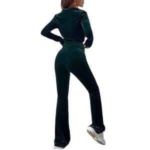 Haute qualité hiver solide 100% coton confortable 2 pièces velours sweat à capuche zippé costume Super sweat à capuche femmes survêtement pour hommes femmes - Product Image 4