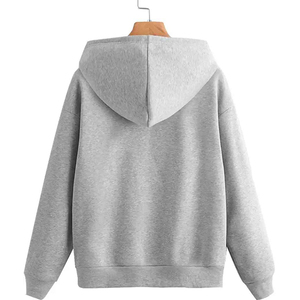 <b>Women</b> Vintage Oversized Anti-Pilling Pullover <b>Fleece</b> Sweatshirt Front Logo Pocket Breathable Windproof Eco-Friendly 60% Hoodie - Product Image 6
