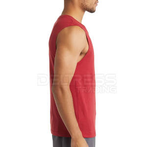 Camiseta sin mangas de gimnasio para hombre, talla XL, de alta compresión, con diseño de logotipo personalizado, estampado liso, transpirable, de algodón y fibra de bambú, cuello redondo, tejido de punto, ¡novedad! - Product Image 3