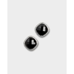 Pendientes de Oro Blanco de 14K con Baño de Rodio, Diamantes y Rubíes, Corte Pera y Forma Cojín - Product Image 1