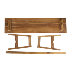 Banc en teck moderne, démontable, grand, en bois durable, installation facile - Product Image 5