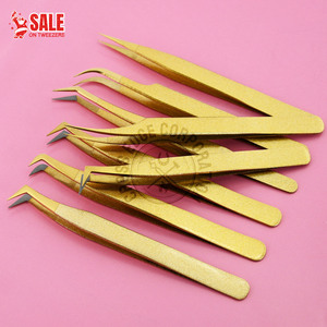 Pinzas Profesionales para Extensión de Pestañas con Punta de Fibra, Aislamiento Puntual, Agarre Fuerte, Probadas a Mano, Herramienta para Pestañas - Product Image 1