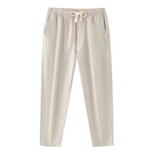 กางเกงทรงหลวมลำลองของผู้ชายใหม่ฤดูใบไม้ร่วงกางเกงผ้าลินินผ้าฝ้ายคุณภาพพรีเมี่ยมเอวยางยืดสำหรับผู้ชาย - Product Image 6