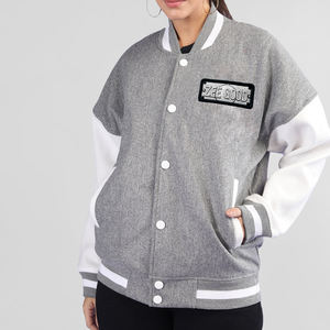 Chaqueta de nailon de alta calidad para mujer, logotipo bordado impreso, jugadores de baloncesto, estilo Letterman transpirable a la moda, venta al por mayor - Product Image 5