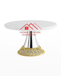 Soporte de Pastel de Metal con Acabado Dorado y Mármol para Decoración de Eventos de Boda, Hogar, Hotel y Restaurante, Diseño de Lujo - Product Image 6