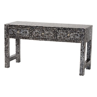 Table console élégante en nacre pour salons raffinés, villa, hôtel ou appartement