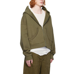 Sweat-shirt à capuche oversize en molleton français de qualité supérieure, à épaules tombantes, vintage, à ourlet côtelé, à coupe ample - Product Image 2