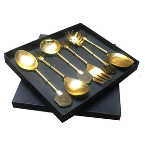 Vente à Chaud Cuillère à Salade en Acier Inoxydable Ensemble de 6 Pièces Nouvelle Arrivée Ensemble de Serveur à Salade de la Meilleure Qualité à Bas Prix - Product Image 3