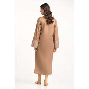 Vestido Casual de Moda WM-DRS-SS25-219, Corte Regular, Técnica de Crochet, Transpirable, con Volantes, Largo hasta el Suelo, para Fiestas Diurnas - Product Image 4