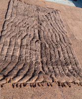 Gris doux fait à la main marocain Beni Mrirt laine tapis tissé à la main marocain tapis berbère fait à la main OEM