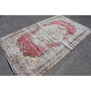 Alfombra Vintage de 5.4x8.9 pies, Alfombra Turca Grande, Alfombra Roja Estilo Suroeste - Product Image 2