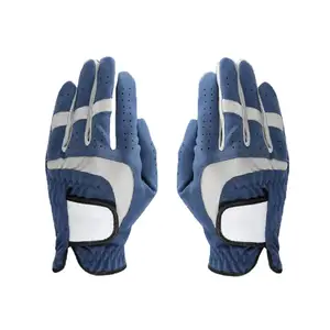 Neues Design Golf handschuhe Sport bekleidungs set Mikro faser Weich, Weiß/Blau/Grau-Paar für die linke und rechte Hand, rutsch fester Griff