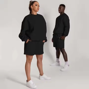 Conjuntos de pantalones cortos de lana demandados por el cliente de la mejor calidad, chándal de 2 piezas con logotipo personalizado OEM de corte perfecto de estilo único con logotipo - Product Image 6