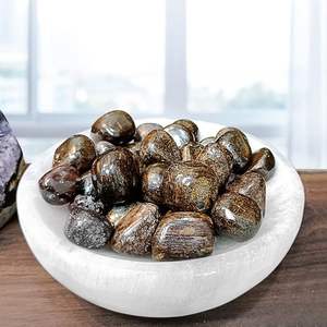 Cristales curativos semipreciosos naturales de piedras caídas de broncita pulida al por mayor para la fabricación y decoración de joyas - Product Image 2